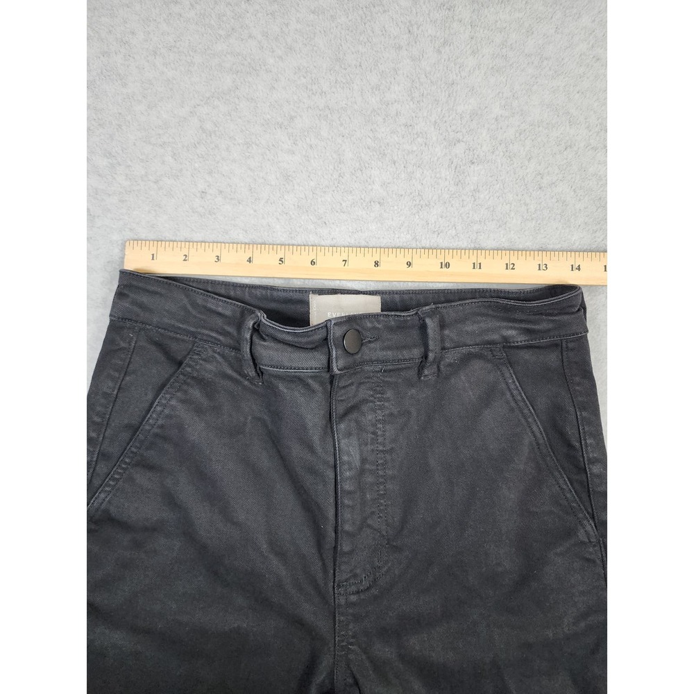 Everlane Women's Black Cropped Straight Regular Denim Jean Size‎ 6 High Waisted - Picture 9 of 11